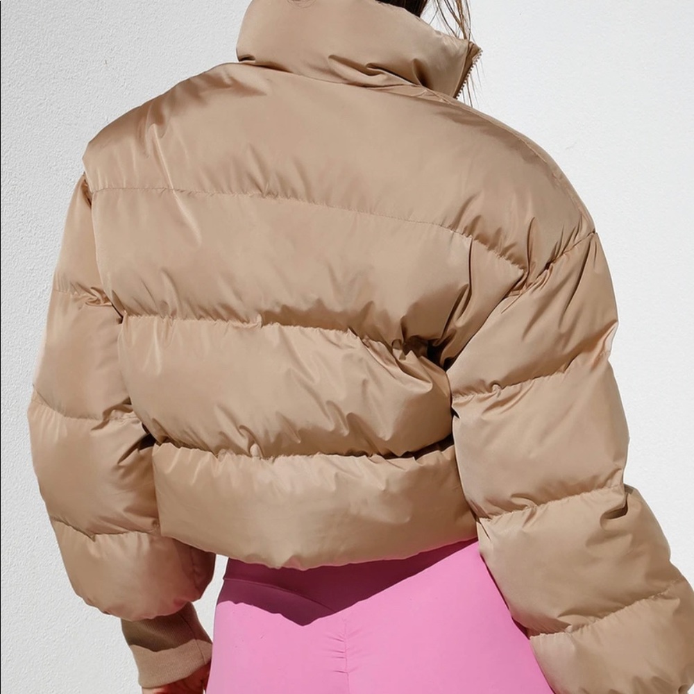 Tiger Mist Tan Puffer Jacket - Picture 2 of 8